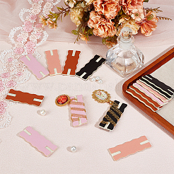 16 шт. 4 стиля PU искусственная кожа ожерелье дисплей карты&nbsp;CDIS-OC0001-10