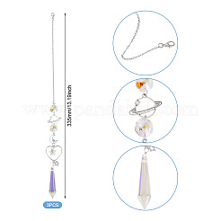 3 шт. подвесные украшения в виде планеты и луны из сплава&nbsp;HJEW-TA00367