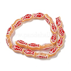 Прозрачные стеклянные бусины ручной работы&nbsp;GLAA-N0028-02G