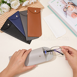 5шт 5-цветный прямоугольный чехол для очков из искусственной кожи&nbsp;AJEW-CN0005-39