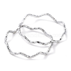 Кольца для пальцев из текстурированной волнистой стали марки 304&nbsp;RJEW-G298-02P