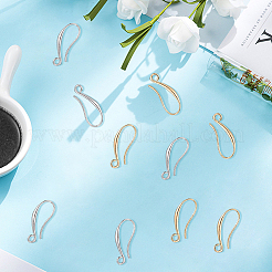 40 шт. 2 цвета латунные крючки для серег&nbsp;KK-BBC0021-72