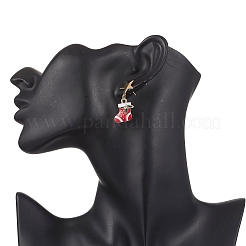 Литые эмаль болтающиеся серьги стержня&nbsp;EJEW-JE06565