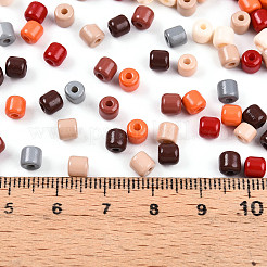 Непрозрачные цветные стеклянные бусины&nbsp;SEED-N007-17B