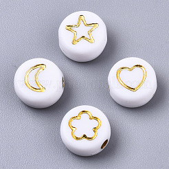 Непрозрачные акриловые бусины&nbsp;X-PACR-N006-005