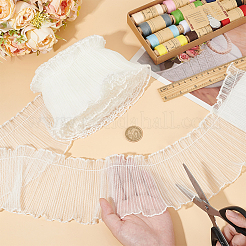 5 ярд полиэстеровой плиссированной кружевной ленты&nbsp;OCOR-BC0006-80B