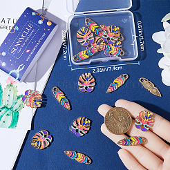 Подвески из сплава эмали 24шт 2 стиля&nbsp;ENAM-SC0003-90