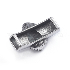 Ретро 304 нержавеющая сталь скользящие подвески/слайдерные бусины&nbsp;STAS-L243-025AS