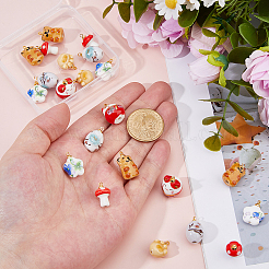 24 шт. 6 стили фарфоровых подвесок&nbsp;PALLOY-FH00169