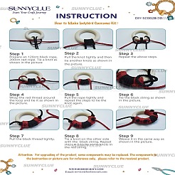 Наборы для изготовления брелока-божьей коровки из хлопка своими руками&nbsp;DIY-SC0028-10