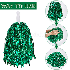 12 шт. 6 стиля пластиковые помпоны для черлидинга цветы для рук для черлидинга&nbsp;AJEW-CN0002-99