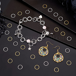 200 шт. 2-х цветные латунные соединительные кольца&nbsp;KK-PH0013-11