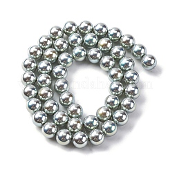 УФ-покрытие перламутровые стеклянные жемчужные бусины нити&nbsp;GLAA-F128-01B-T23