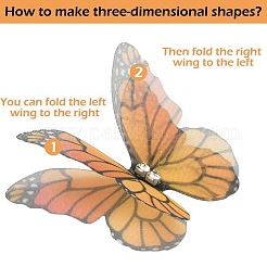 50 шт. 10 цвета полиэстеровые стразы бабочка украшения аксессуары&nbsp;FIND-SP0004-86