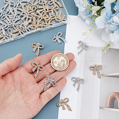 40 шт. 2-цветные подвески из сплава со стразами&nbsp;FIND-UN0007-55