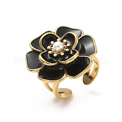 Кольца-манжеты с цветком из нержавеющей стали 304&nbsp;LS-RJEW-A086-03G