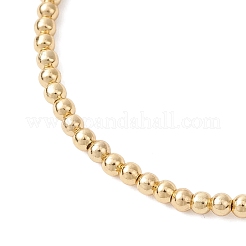 Латунные круглые бусины эластичные браслеты&nbsp;BJEW-JB12933