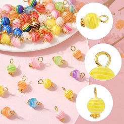 50 шт. подвески из прозрачной смолы в полоску&nbsp;PALLOY-FS00041-02