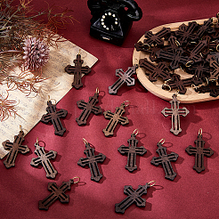 50шт крестовые деревянные подвески&nbsp;PALLOY-FH00176