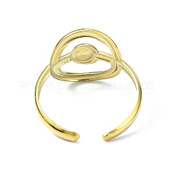 Открытое манжетное кольцо из нержавеющей стали 304 с ионным покрытием (IP)&nbsp;RJEW-L109-046G