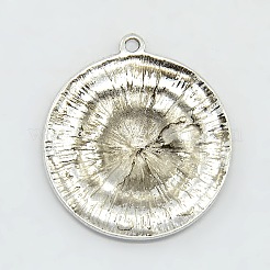 Тибетский сплав стиль резные плоские круглые подвески&nbsp;LS-TIBEP-EA13595Y-LF