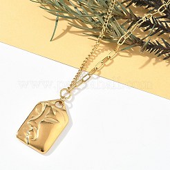 Ожерелья с подвесками из нержавеющей стали 304 для женщин&nbsp;NJEW-D312-02A-G