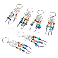 10 шт. брелок для ключей из натуральных и синтетических драгоценных камней&nbsp;KEYC-TAC00057
