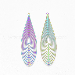 Ионное покрытие(ip) 304 нержавеющая сталь филигранные большие подвески&nbsp;STAS-S108-80