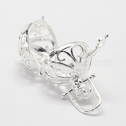 Экологически чистые винтажные латунные подвески в клетке&nbsp;KK-L143-17S-RS