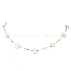 Женские ожерелья из нержавеющей стали 304 и натуральной белой ракушки с бабочкой и сердечком&nbsp;NJEW-JN05808