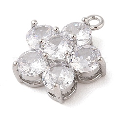 Подвески из прозрачного стекла с инкрустацией из латуни&nbsp;KK-S388-18P