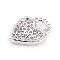 Латунные микропаве прозрачные подвески с фианитом&nbsp;ZIRC-L097-018P