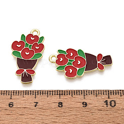 Подвески из сплава с эмалью ко дню святого валентина&nbsp;ENAM-T023-14A