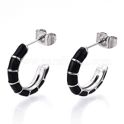 Серьги-гвоздики с эмалью&nbsp;EJEW-N052-05-01