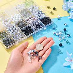 500шт. набор стеклянных бусин 20 стилей&nbsp;GLAA-TA0002-96