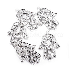 Сплав тибетского стиля большой хамсы рука / рука fatima / рука подвески miriam&nbsp;LS-X-TIBEP-16901-AS-NR