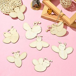 8 шт. 8 стиля подвесные украшения из дерева в форме пчел&nbsp;DIY-CJC0015-01