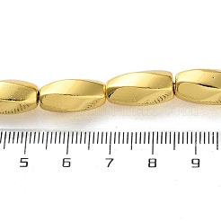 Гальванические нити из синтетических немагнитных гематитовых бусин&nbsp;G-P545-G03-8x16mm