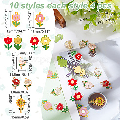 Подвески из сплава эмали 40шт 10 стиля&nbsp;ENAM-AR0001-57