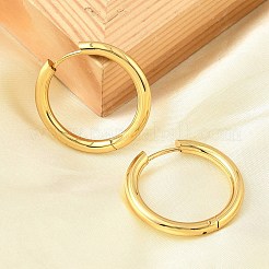 Серьги-кольца Huggie Hoop из нержавеющей стали 304 с вакуумным покрытием PVD для женщин&nbsp;EJEW-F280-07I-G
