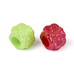 Перламутровое УФ-покрытие непрозрачные акриловые европейские бусины&nbsp;SACR-T017-65M