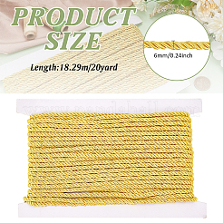 20 ярд двухслойного витого шнура из полиэстера&nbsp;OCOR-WH0086-99A-01