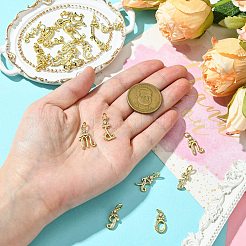 26 шт. 26 стиля латунные подвески с микропаве и кубическим цирконием&nbsp;KK-CJ0002-50