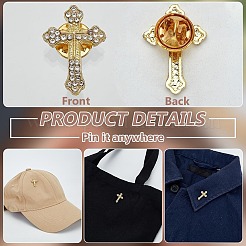 4шт. брошь из сплава со стразами&nbsp;JEWB-FG0001-26