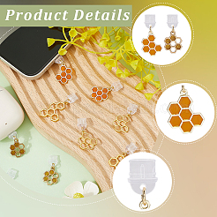 10 шт. 5-х стильный эмалированный кулон-украшение из сплава&nbsp;HJEW-SC00167