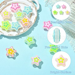 12 шт. 6-х цветные стеклянные бусины с имитацией нефрита&nbsp;GLAA-CJ0002-64