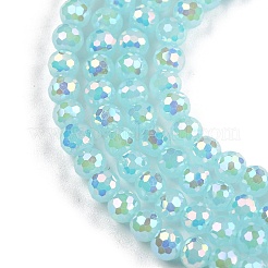 Стеклянные бусины с гальваническим покрытием &nbsp;EGLA-B013-01A-AB03