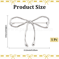 Броши-банты из сплава для женщин&nbsp;JEWB-WH20003-09P
