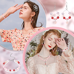 480шт 16 стиля прозрачные и непрозрачные и окрашенные распылением акриловые бусины&nbsp;OACR-PH0001-93