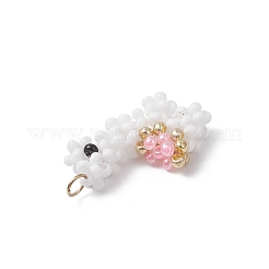 Подвески ручной работы из стеклянных бусин в форме альпаки&nbsp;PALLOY-MZ00930